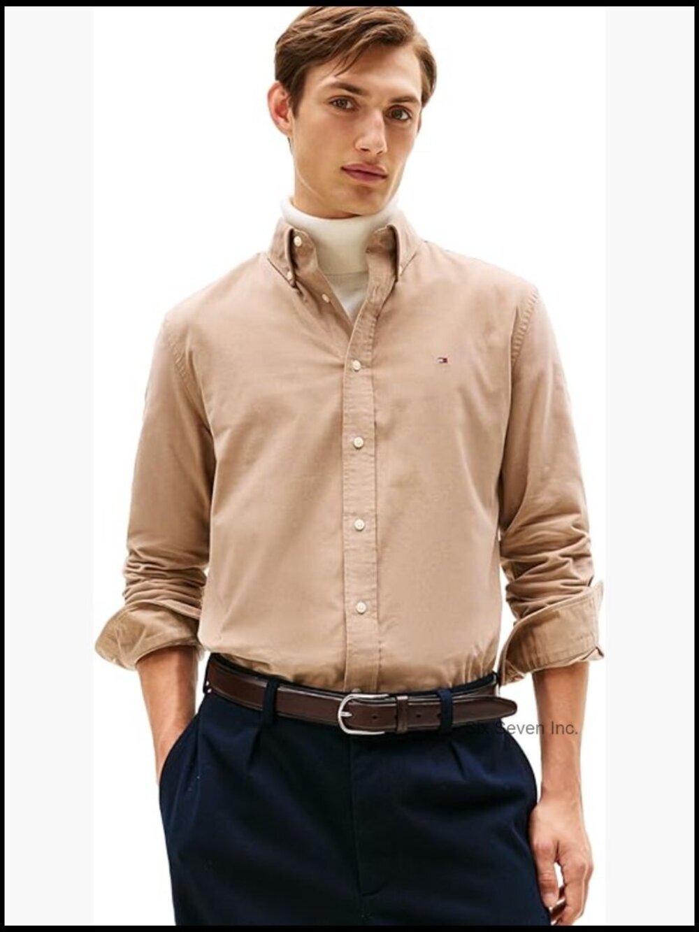 Men's Long Sleeve Corduroy Button Down Shirt Regular Fit